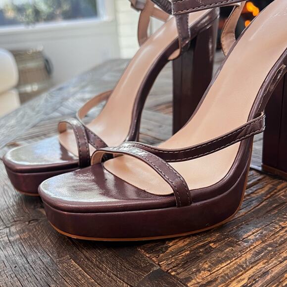 Halston Sardinia Platform Dress Sandals – Pewter - Sz 9 - Picture 10 of 13